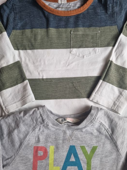 Детски блузи с дълъг ръкав Mango и H&M, размер 5-6 г. (110-116 см.)
