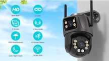 4K 8MP HD WiFi PTZ IP Камера Двоен Обектив P2P iCSee