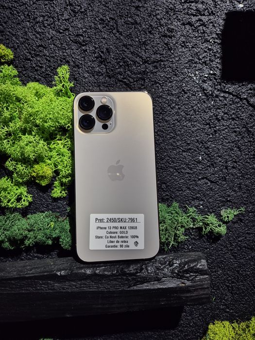 iPhone 13 Pro Max 128gb Gold Neverlocked Bat 100%/Fact+Garantie