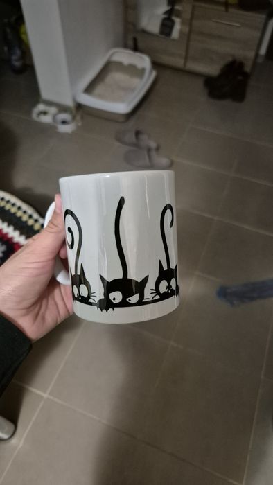 Cana ceramica cu pisici