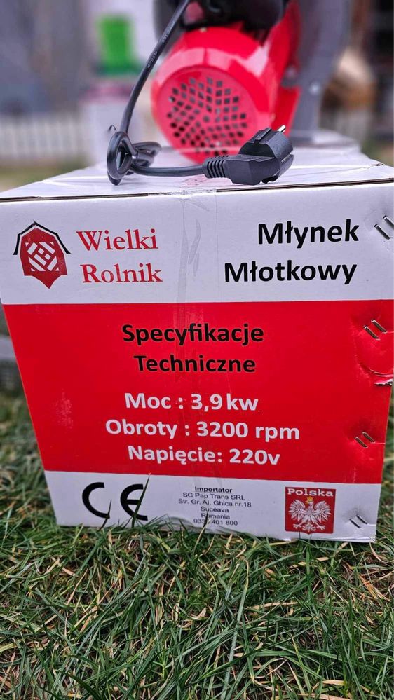Moara cereale poloneză  3.9 Kw 350 Ron