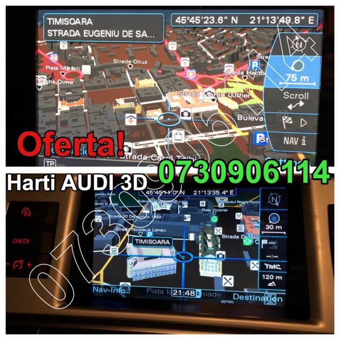 DVD SD Harti 2021 Navigatie Audi A4 A5 A6 A7 A8 Q3 Q5 Q7 MMI 3G 2G RNS