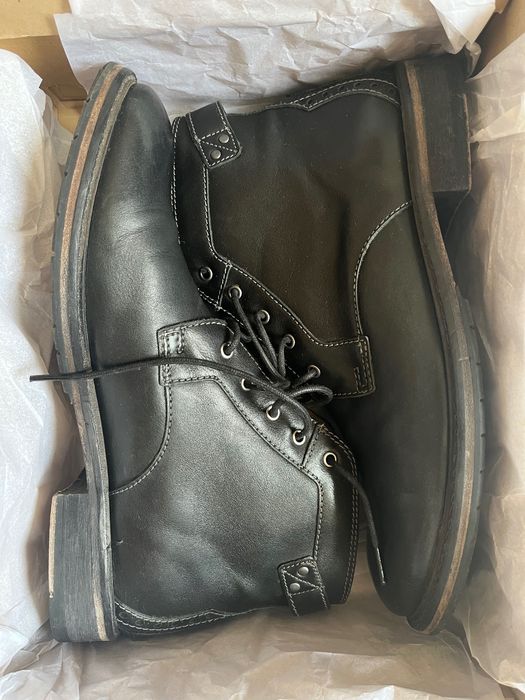 Черни мъжки кожени обувки Clarks размер 44