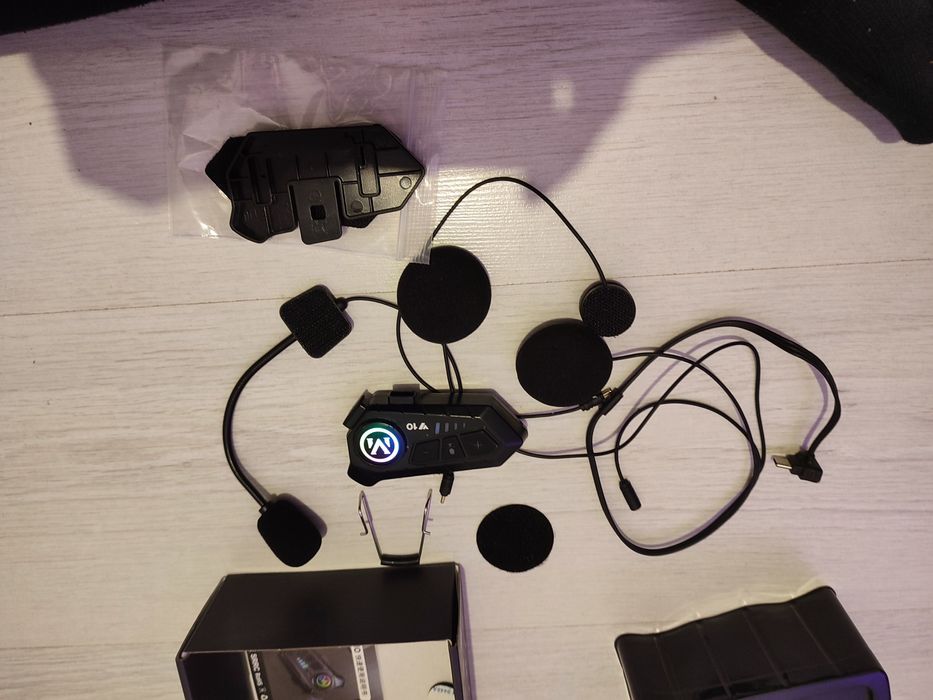 Sistem Comunicare Casca Moto cu Bluetooth 5.3 1000mAh