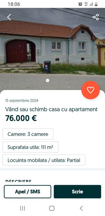 Vând casă în Deal această casă este revendicată în instanță .