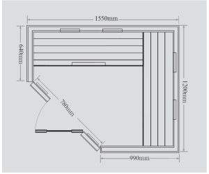 Sauna uscată cu infraroșu RedSun XL Home Deluxe