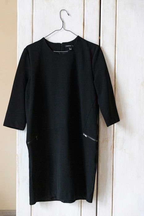 Rochie casual cu maneci 3/4 Mango Neagra M