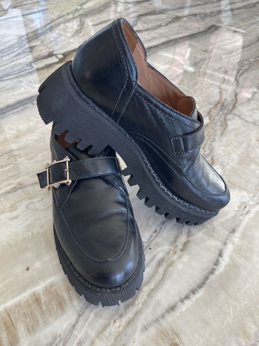 Pantofi cu platforma din piele naturala Marelbo