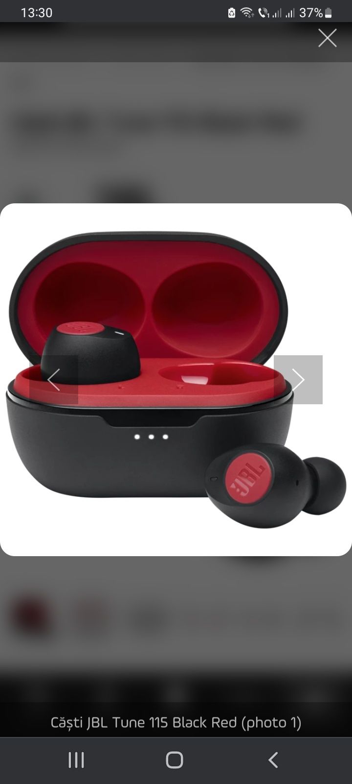 Căști audio In Ear JBL Tune 115,Red