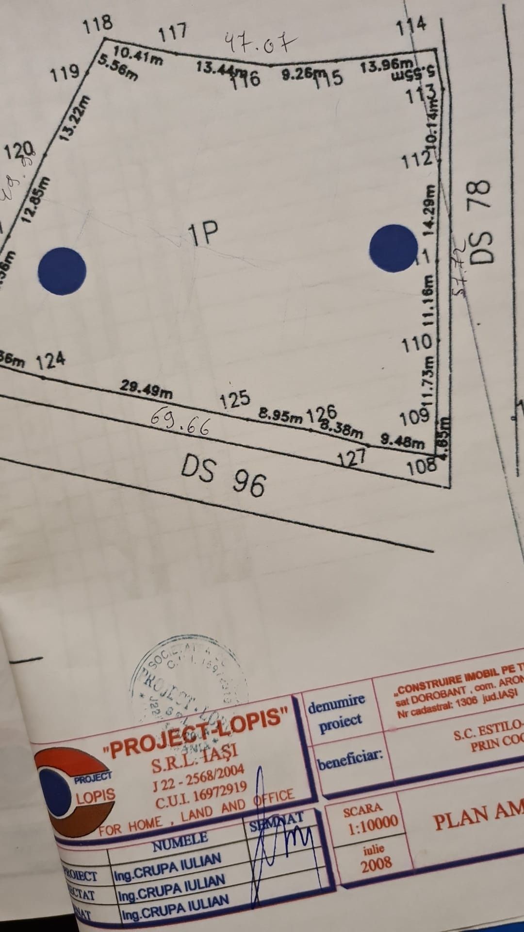 2500 metri pătrați teren intravilan în Dorobanți Iasi