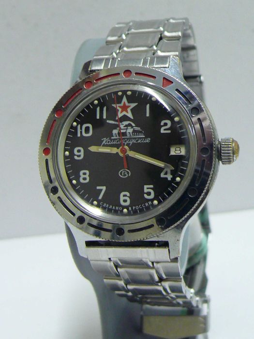 Съветски ВОСТОК КОМАНДИРСКИ Амфибия Мъжки ръчен часовник, работещ