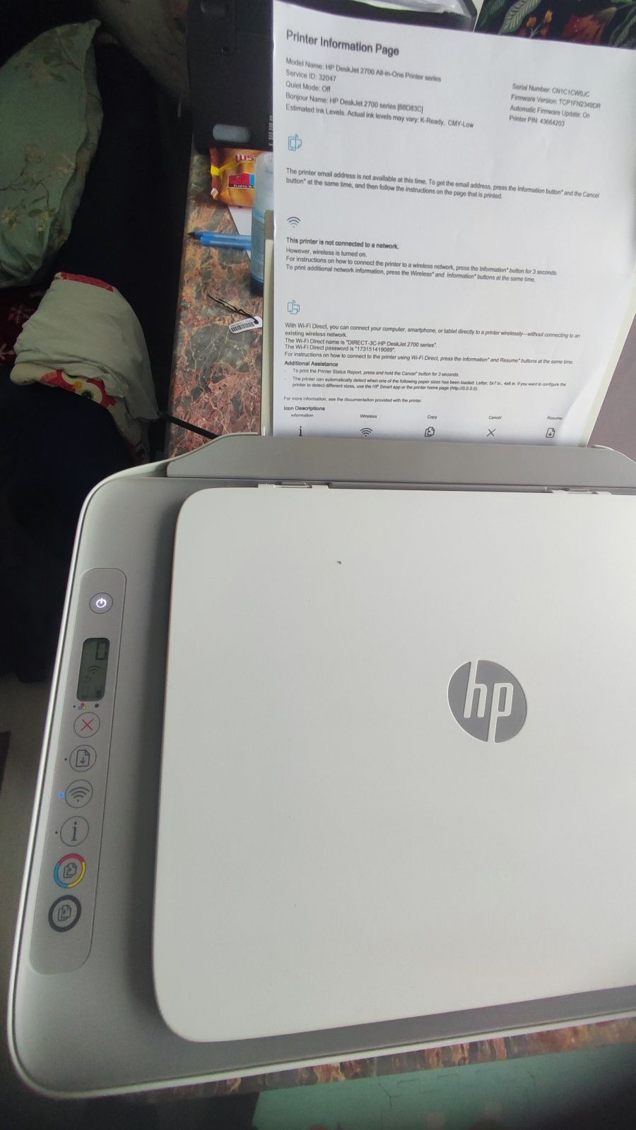 Imprimanta HP  seria  2700 ca noua !