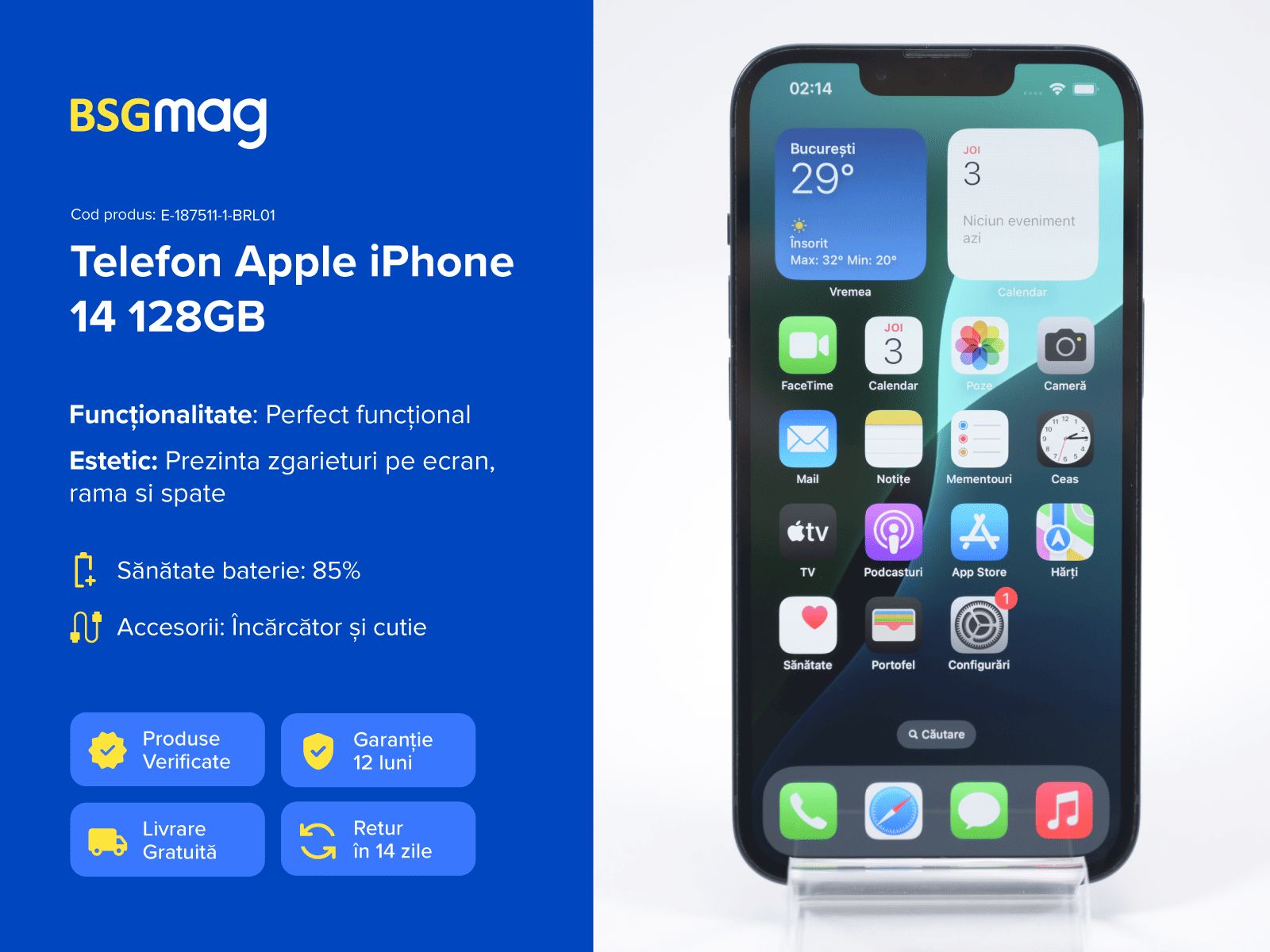 Telefon Apple iPhone 14 128GB - BSGmag