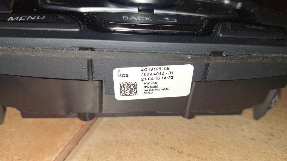 Vand navigatie OEM, Audi MMI RMC (A6 4G C7, 2016)