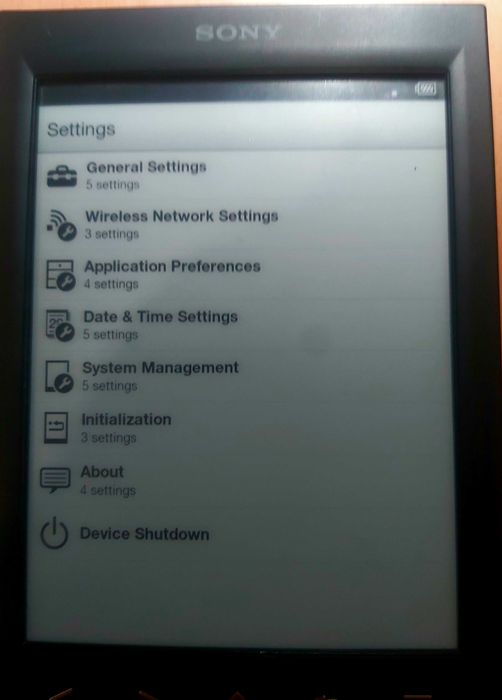 E-Book Sony Reader Wi-Fi (Model PRS-T2)