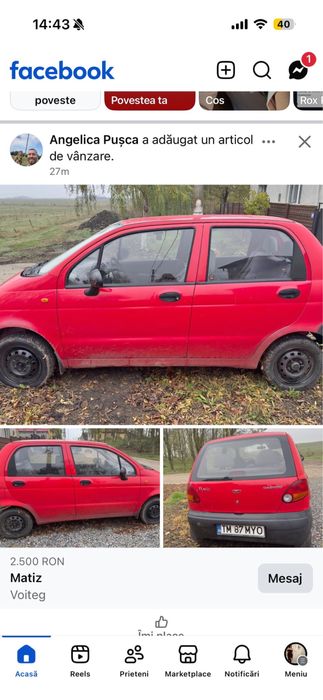 Matiz in perfecta stare de functionare!