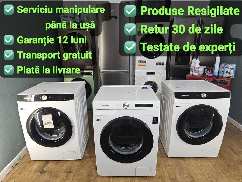 4️⃣ Mașini de spălat rufe Garanție 12 LUNI  A+++