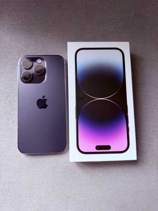 iPhone 14 Pro 128GB Deep Purple - stare impecabilă, baterie 87%