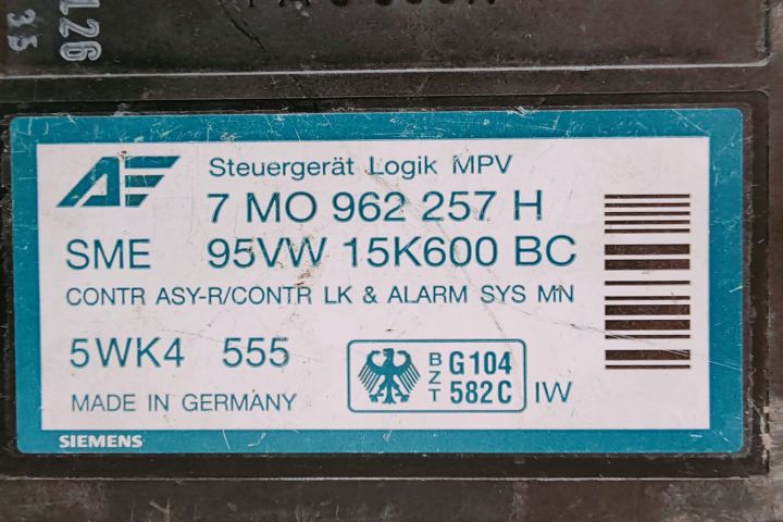 Modul Confort Siemens 95VW15K600BC / 95VW-15K600-BC / 95VW15K600BC LB