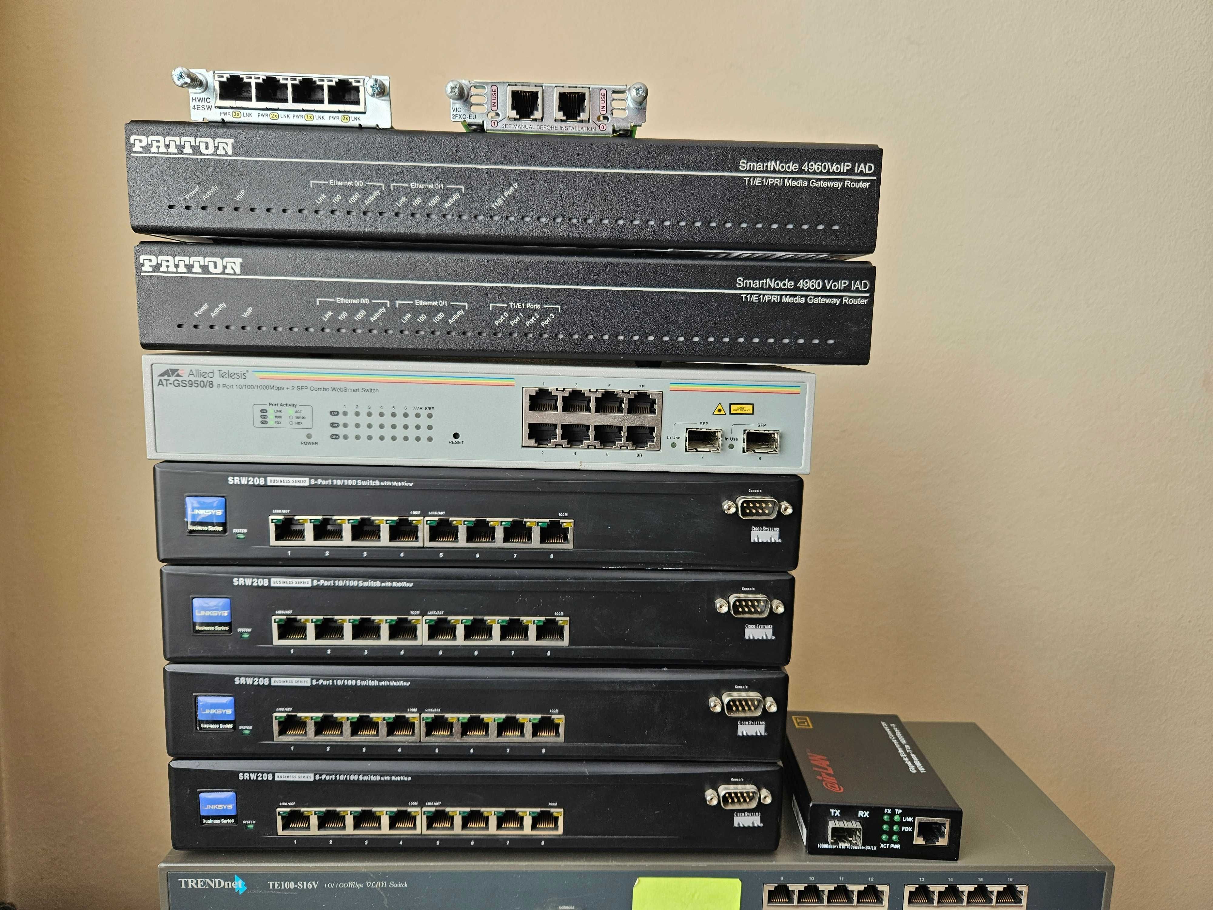 лот ИТ техника Cisco D-Link Patton Linksys TrendNet Router Switch VoIP
