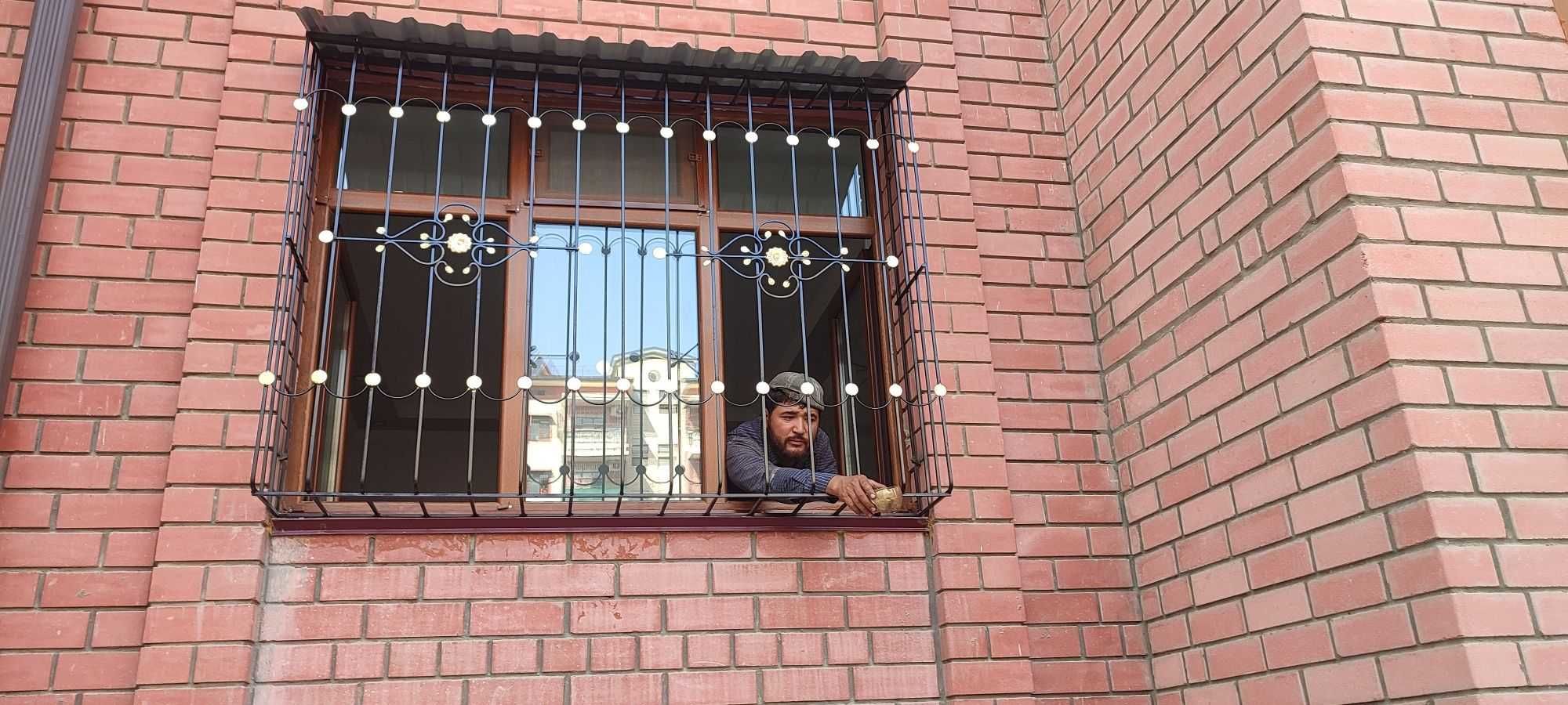 Решётки на окна ,  ограда panjaralar, derazaga. naves ришотка козырек