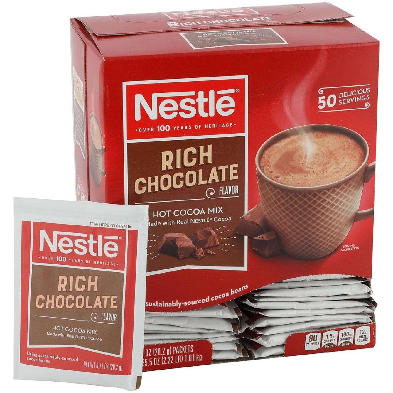 Пакетики Nestle Hot Cocoa Chocolate, смесь горячего какао