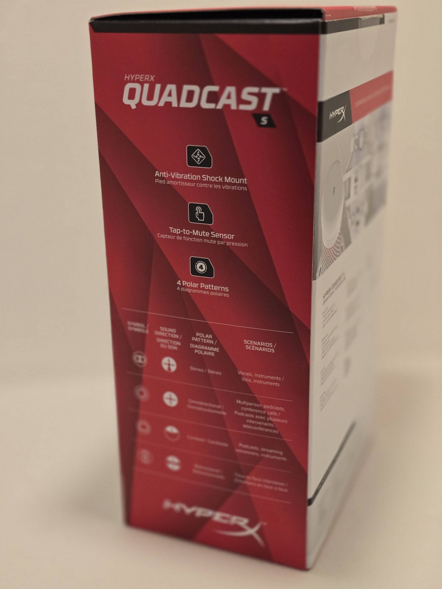 Microfon Gaming HyperX QuadCast S, RGB, USB-C, ALB