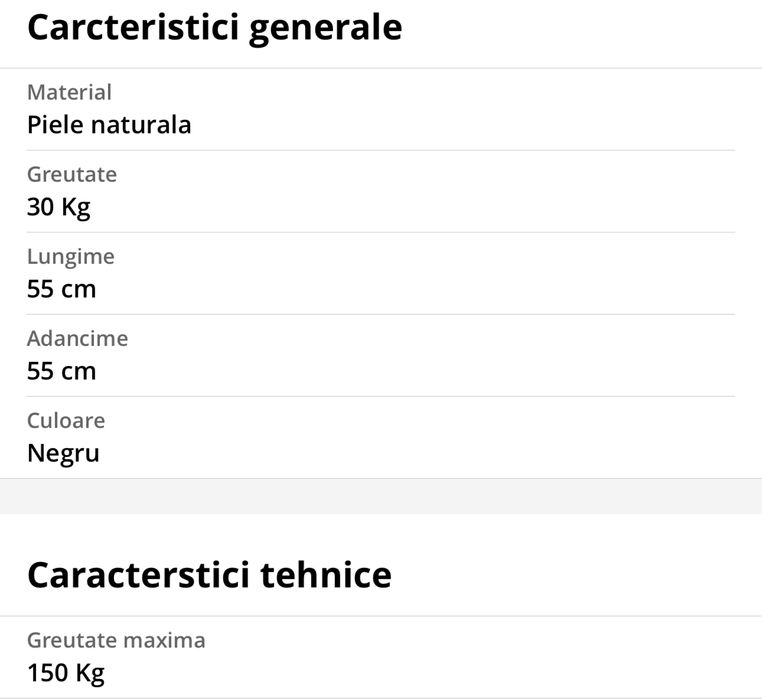 Scaun Gaming Noblechairs HERO Real Leather Black (NBL-HRO-RL-BLA)