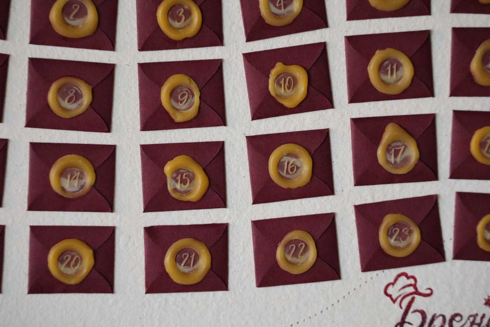 Ръчно изработен Кулинарен Коледен Календар "Брени"