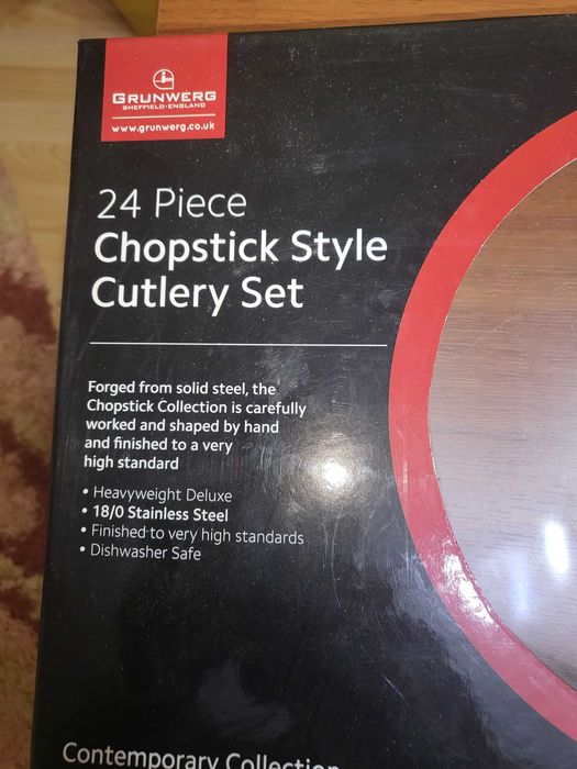 Set tacamuri, marca Grunwerg,  6 persoane, 24 piese,  inox , nou