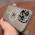 Husa iPhone 16 silicon magsafe matte armour + shockproof lens
