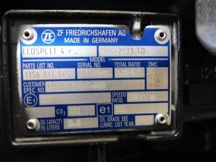 Cutie de viteze pentru camion ZF 16S2533TO - Piese de schimb camioane