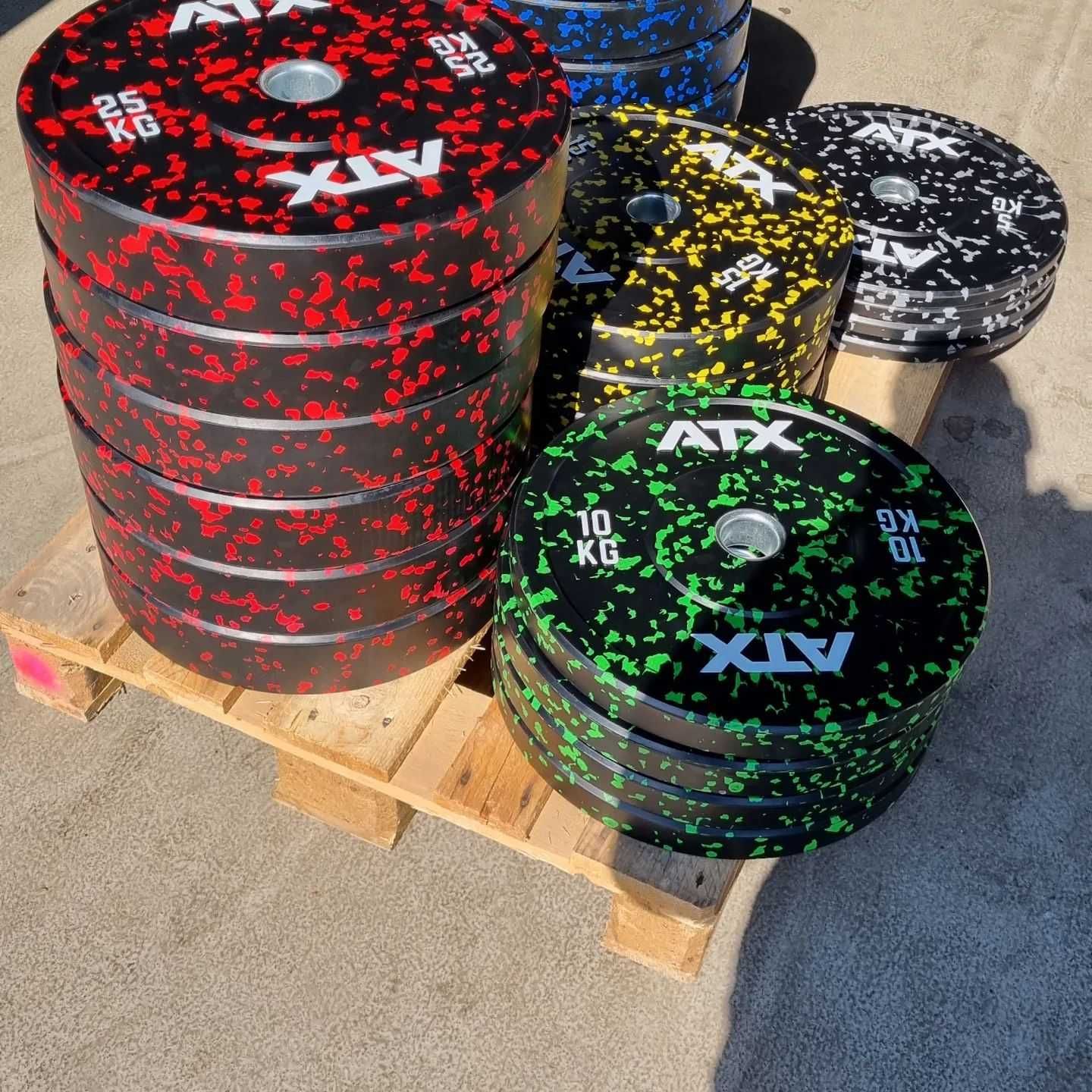 Цветни Олимпийски Дискове – 2×5 кг, Bumper Plate Тежести за Кросфит