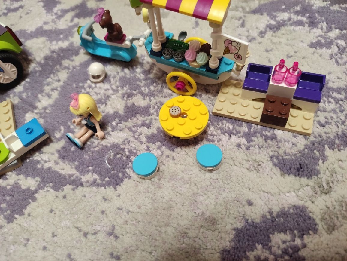 Lego Friends - сладоледена количка, камион и кутии с животни