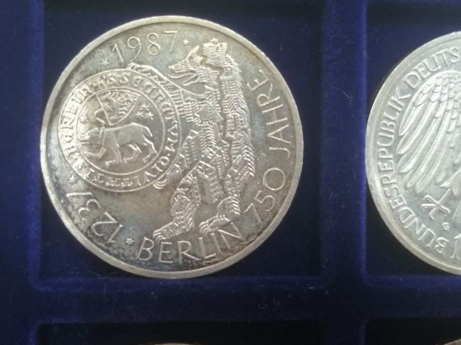 Лот немски сребърни монети 1987-97