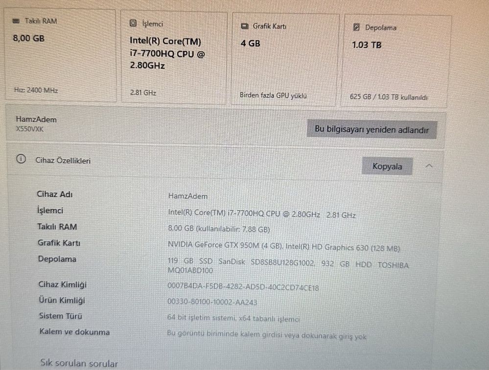 Очень чистый Asus FX550VX-DM с i7 7700 HQ — игровой монстр!