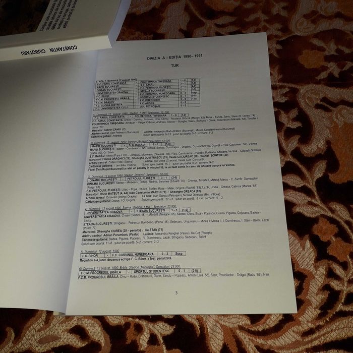 Carte de fotbal - DIVIZIA A (1990 - 2000)
