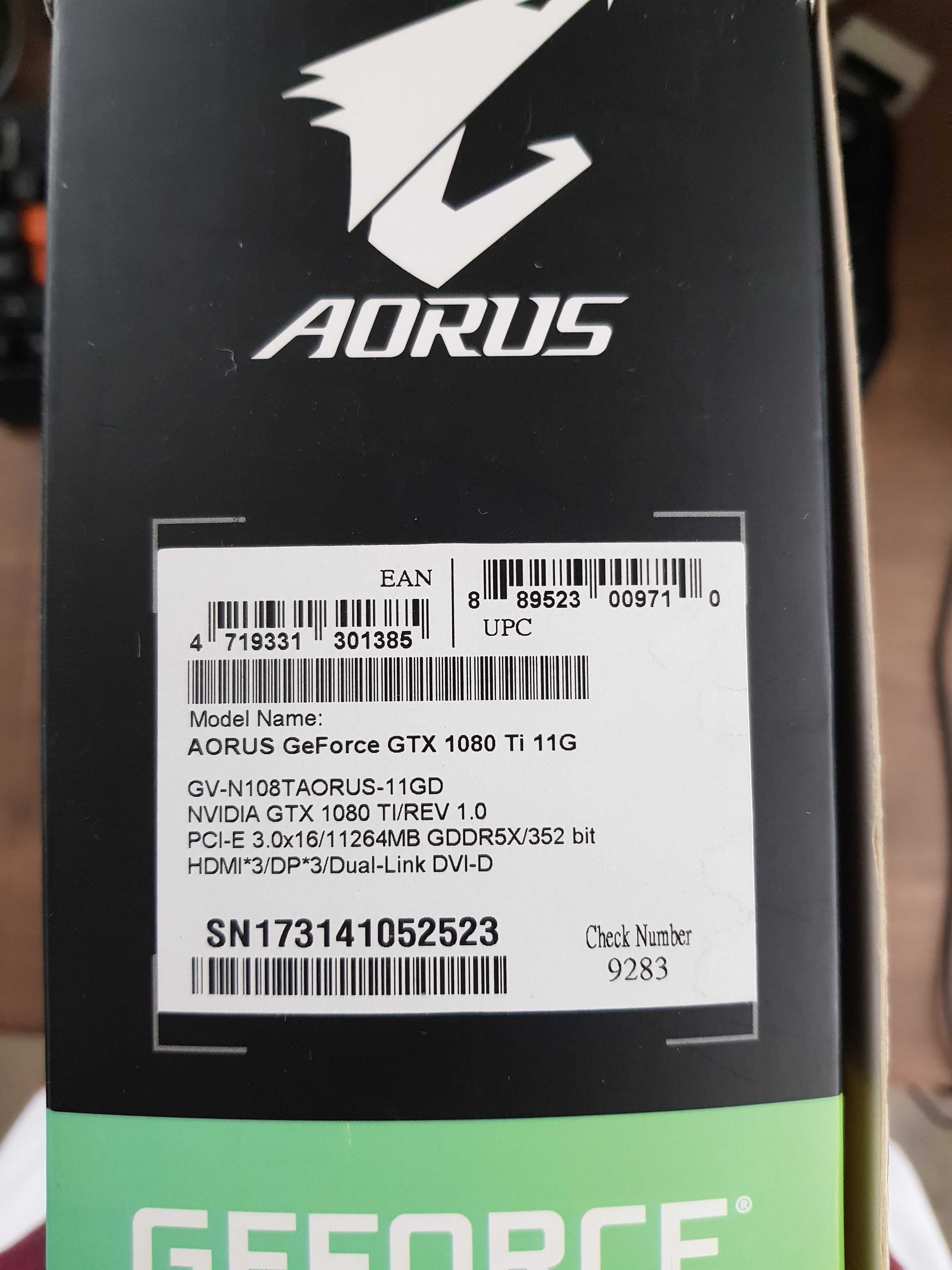 Продам Видеокарта GIGABYTE AORUS GeForce GTX 1080 Ti 11G