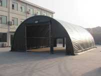 Hala semirotunda 720g/m² PVC IGNIFUG- alb si verde iv