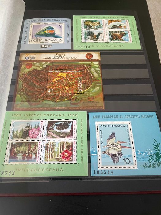 Colectie 500 Timbre Romanesti (1950-1990) + Bancnote Eclipsa