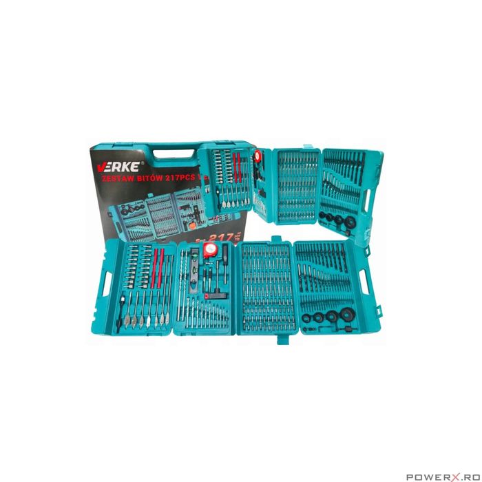 Trusa set 170 burghie metal, beton, lemn Verke