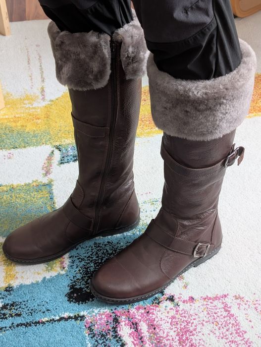 Cizme dama piele imblanite