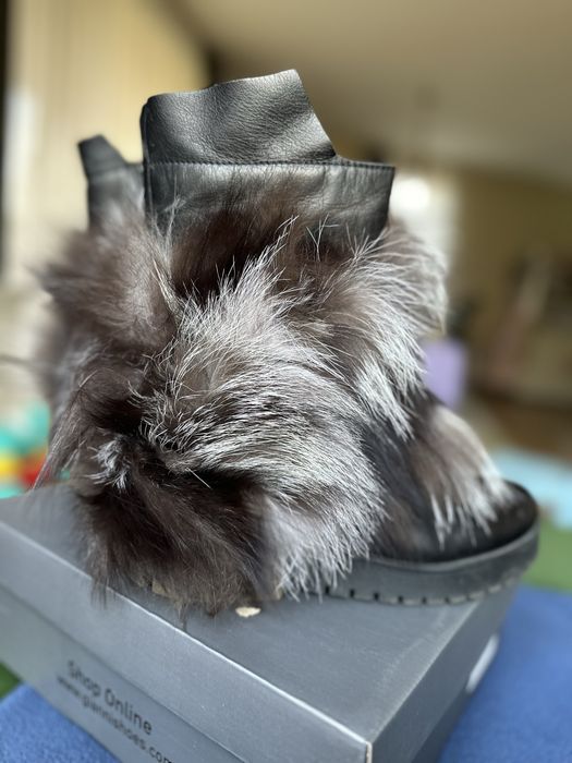 Уникални топли боти от ест кожа и косъм 39н