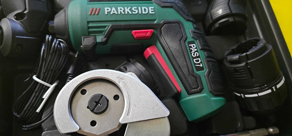 Surubelnita fara fir Parkside PAS D7, 4 V, 4 accesorii si biti
