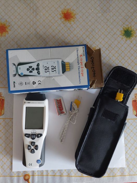 Termometru digital cu 4 canale termocuple de tip K si J