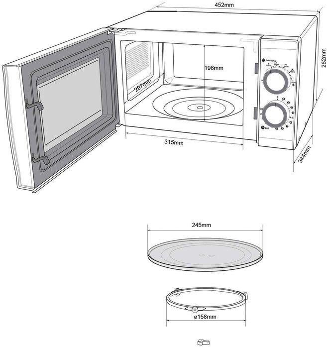 Cuptor Microunde Hanseatic 20l 700w Import Germania Garantie MX109
