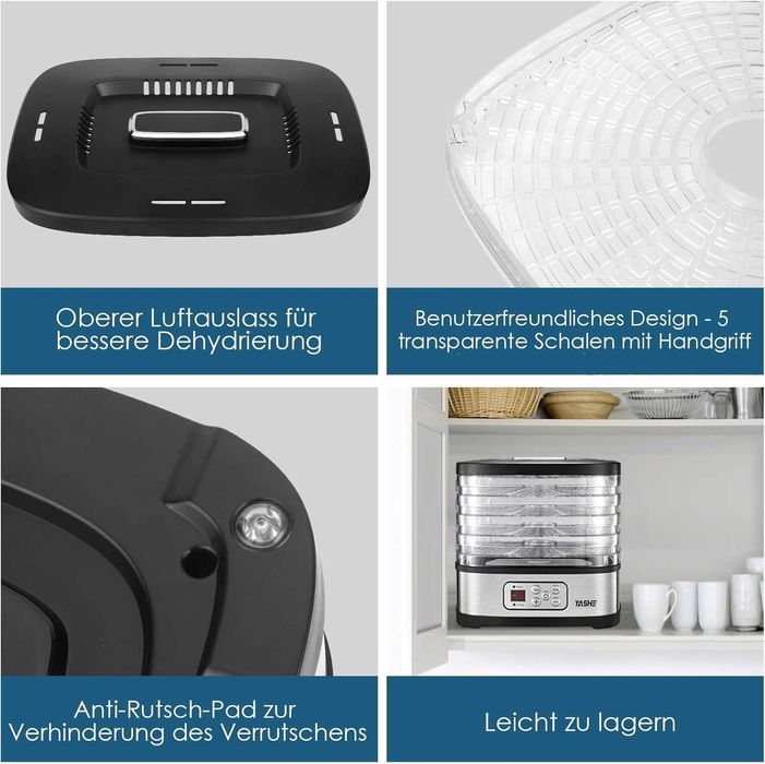 Дехидратор за зеленчуци/плодове Yashe GGJ-261A на 5 нива 240W 35-70°C