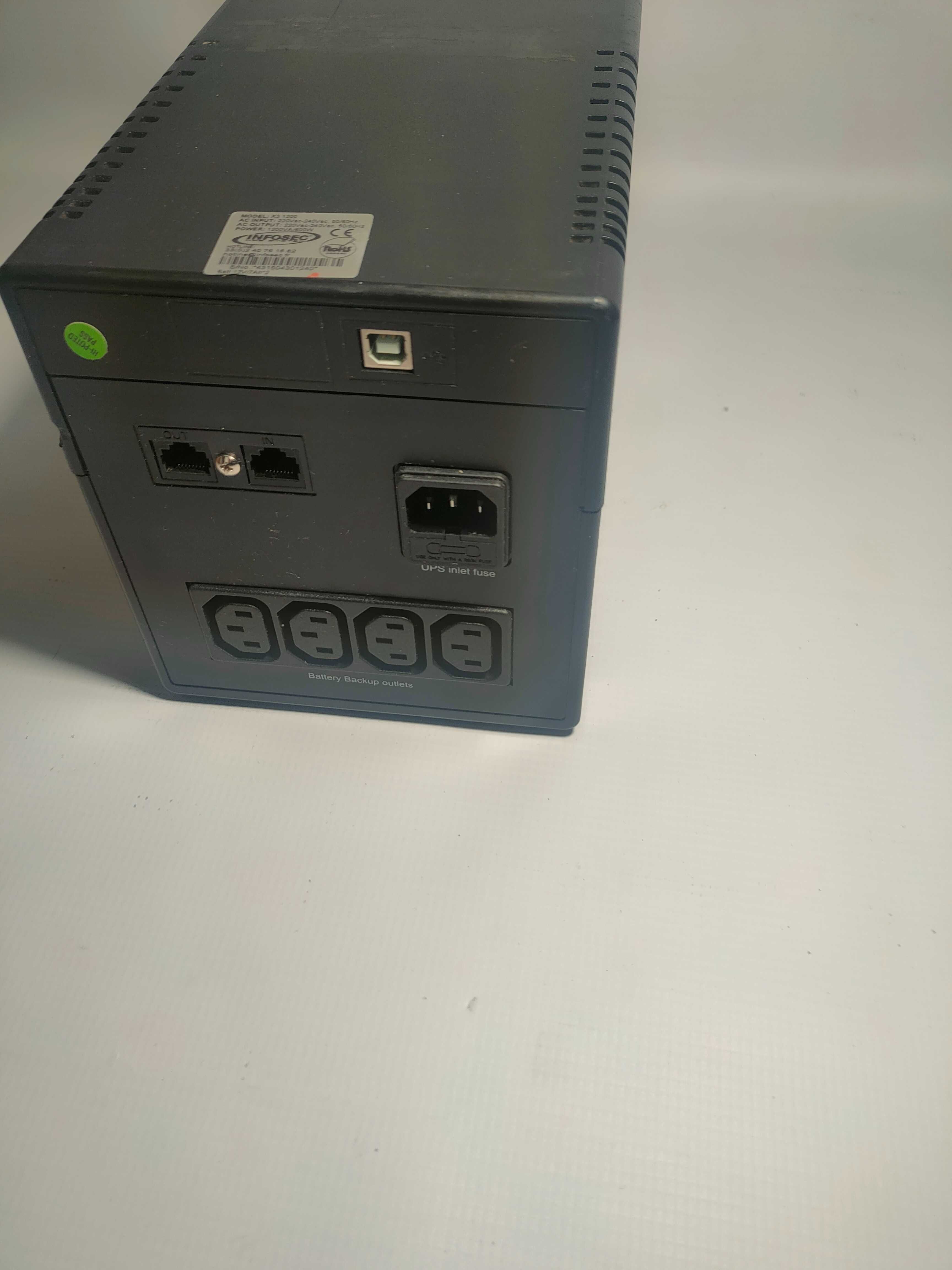 UPS Infosec X3 1200/600W, цената е с вкл. ДДС, гаранция