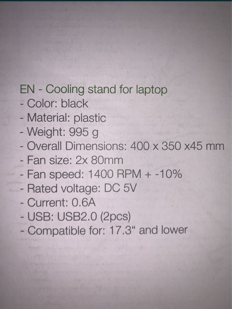 Pret fix. COOLERpad cu 2 turbine. pt laptop 15-17 inch. Lumini RGB