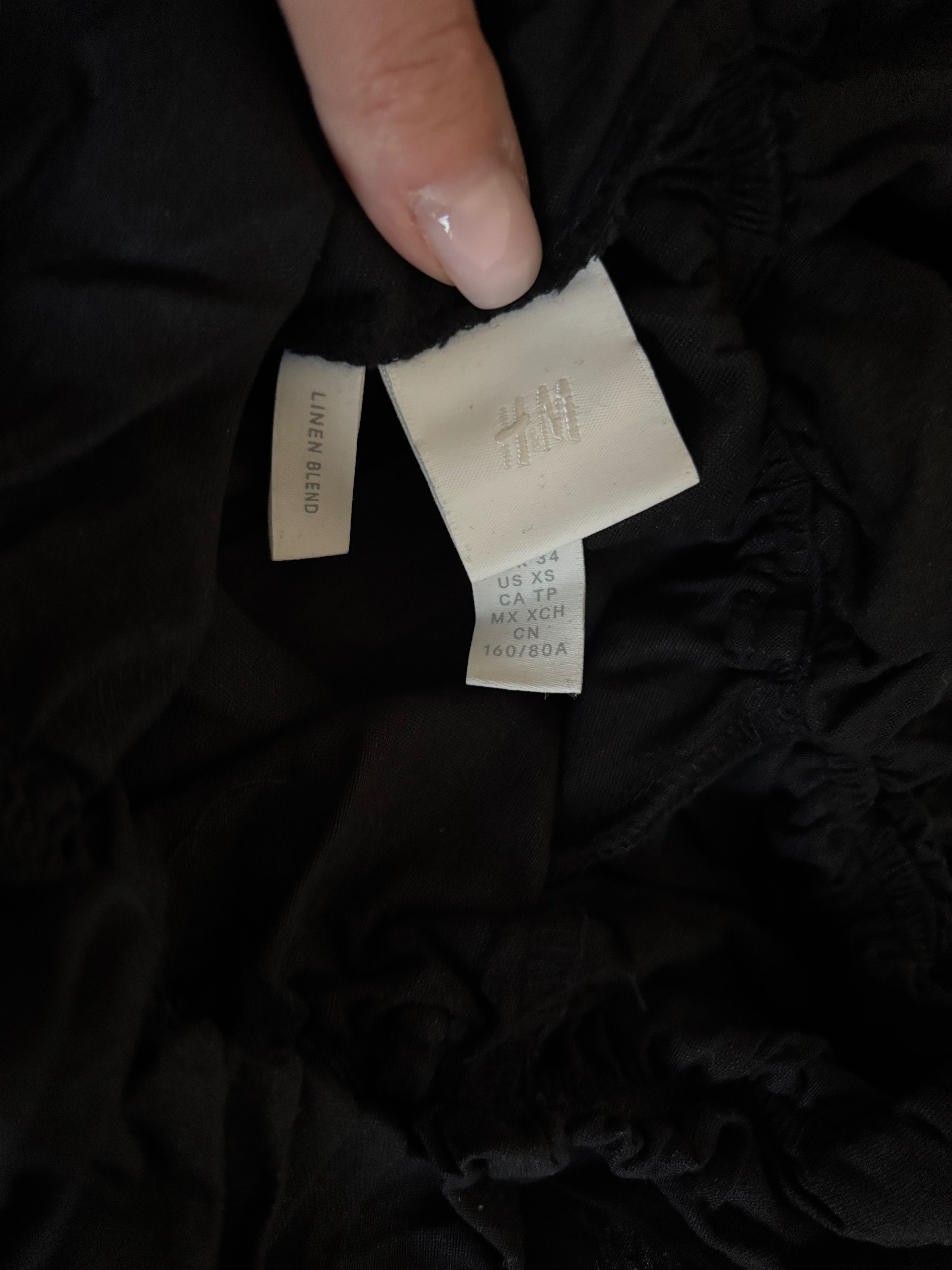 Нова черна ленена рокля H&M